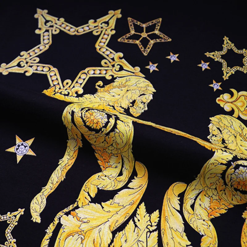 

Women Summer 2021 Gemini Graphic Print T-Shirt Constellation O-Neck Anime Tees Female Broadcloth Clothes y2k Harajuku Crop Tops