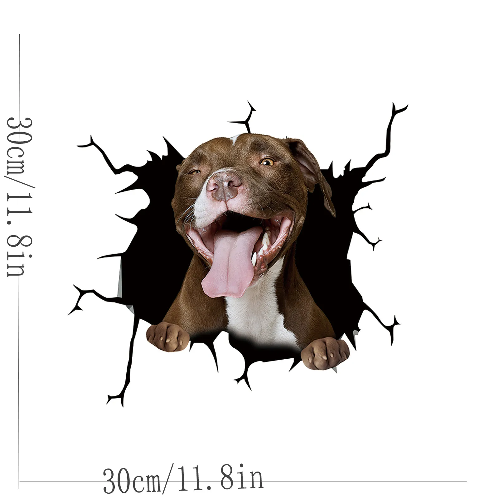 

Funny Dog Head In The Crack Vinyl Car Stickers Decals Motorcycle Accessories Car-window Decorative Goods Styling Pet Decals