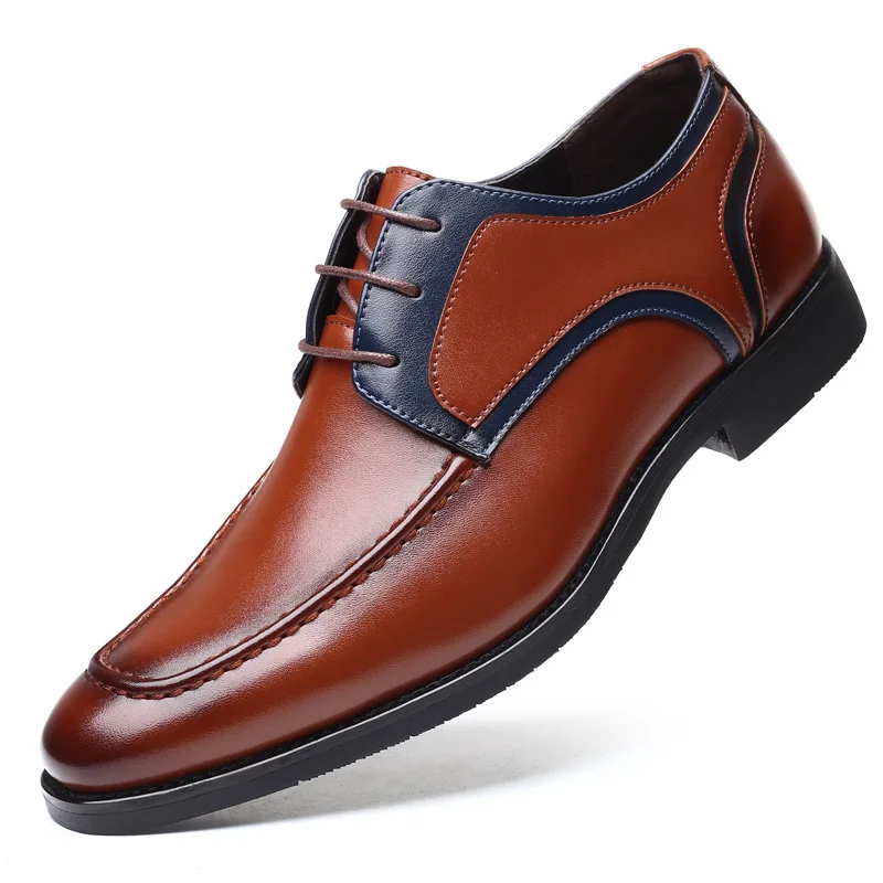 Мужская деловая мужская Винтажная обувь из искусственной кожи размера плюс