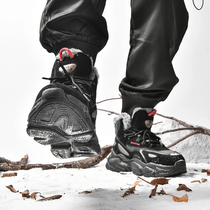 

Trend High Top Men's Casual Shoes Thick Bottom Men's Sneakers Fashion Walking Shoes Breathable Outdoor Comfortable Fitness Shoes