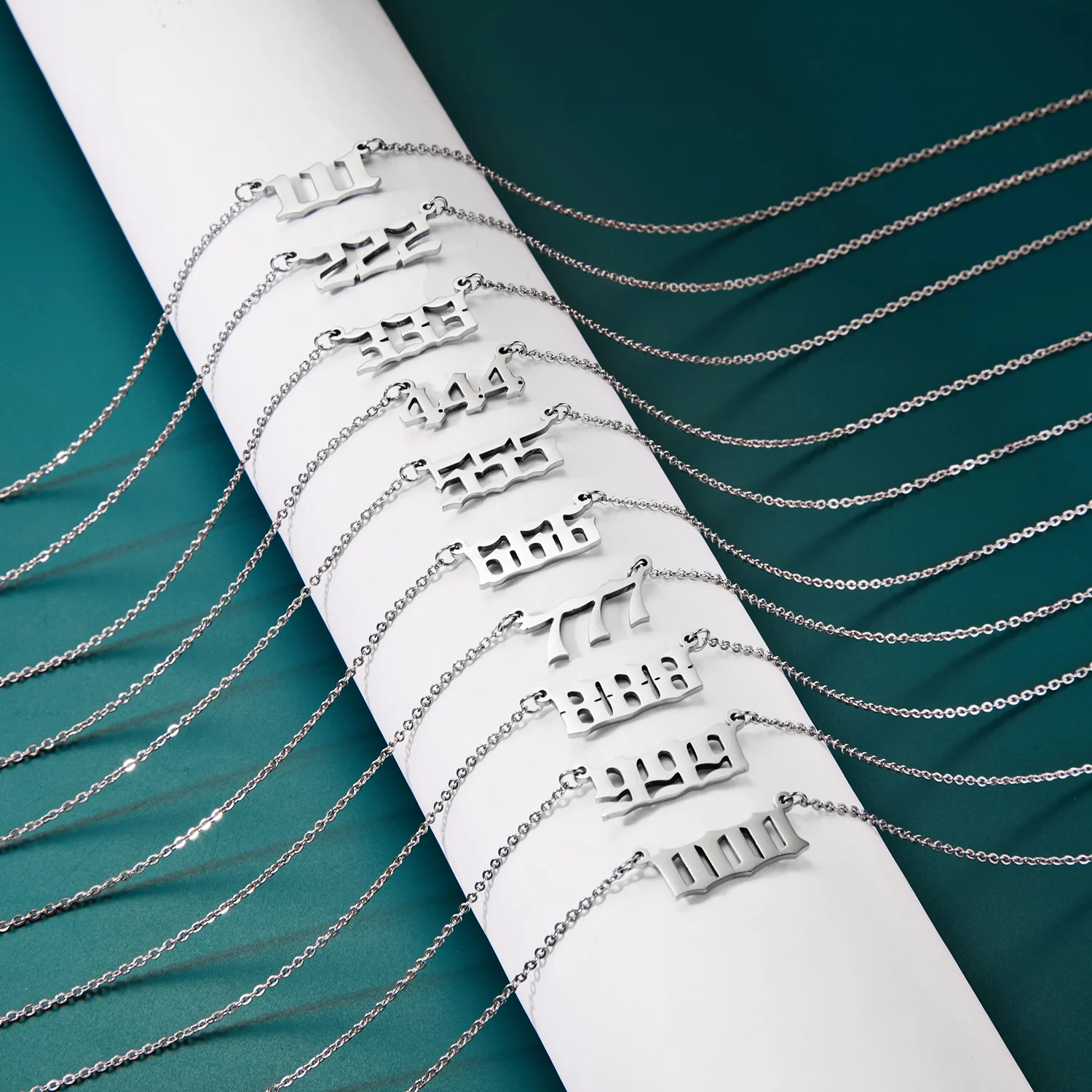 Ожерелье с изображением цифр ангела ожерелье подвеской дьявола 111 222 333 444 555 666 777 888