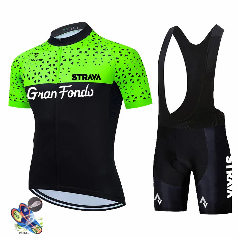 

STRAVA Summer Cycling Jerseys Team Bike Wear Clothes Bib 19D Gel Set Clothing Ropa Ciclismo Maillot Sport Wear bicycle Clothes