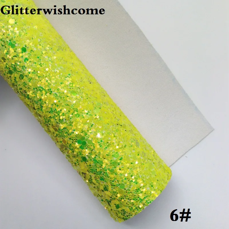 Glitterwishcome 21X29 см A4 размер винил для бантов массивный блеск кожа ткань винил для бантов, GM257A - Цвет: 6
