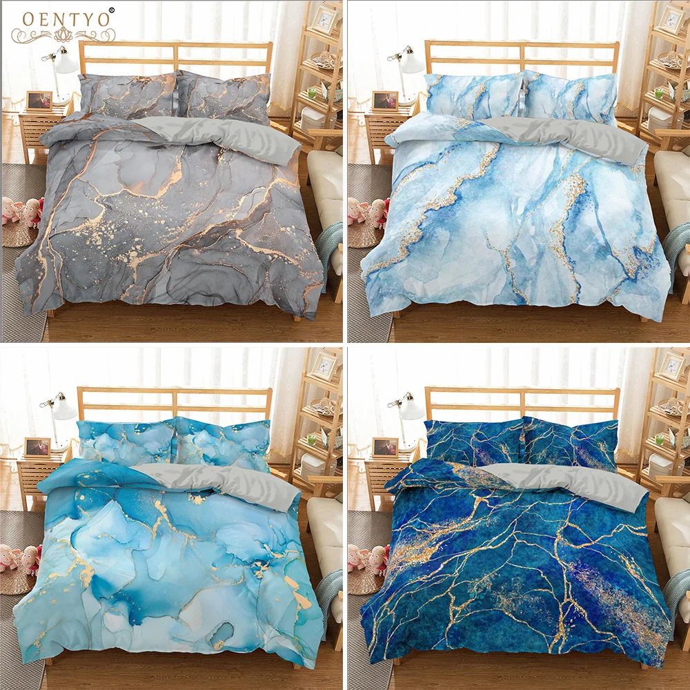 

Luxury Marble Bedding Sets Queen King Full Size Geometric Duvet Cover with Pillowcase Single Twin Bed Cover Set Soft Bedclothes