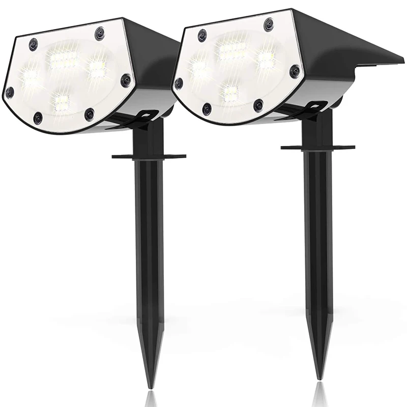 

Solar Landscape Spotlights, IP65 Waterproof 20 Leds Outdoor Solar Powered Lights Adjustable Ground Wall Lighting