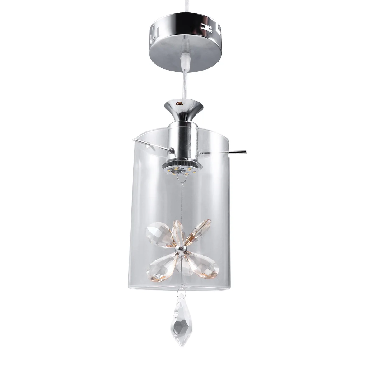 

Современные хрустальные подвесные светильники с цветами, Подвесная лампа, хрустальный светильник для столовой, спальни