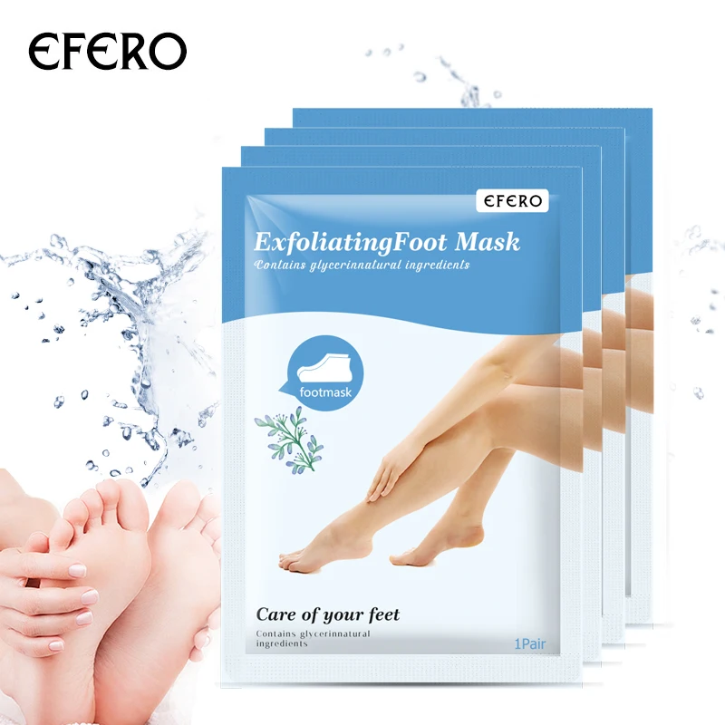 Efero 1 пара ноги пилинг маска носки для педикюр ног крем пяток отодвигать защитный