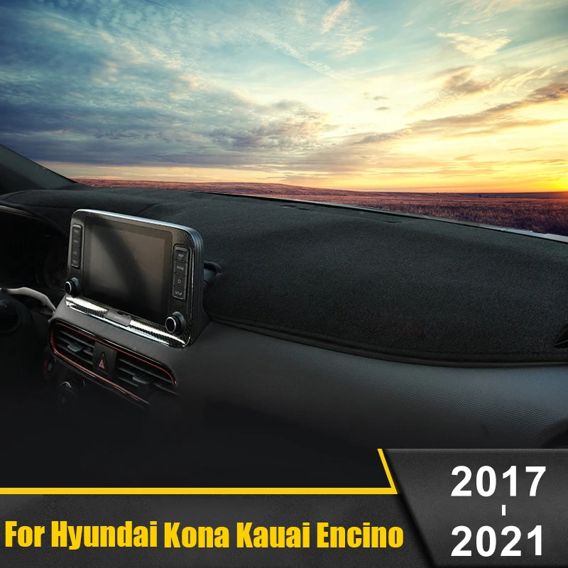 Для Hyundai Kona 2017 2018 2019 2020 2021 LHD приборной панели автомобиля крышка коврики Избегайте