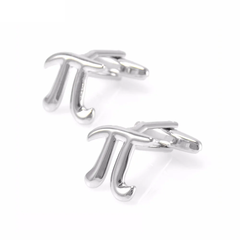 LAIDOJIN pictograms Maths Symbol Cufflinks for Mens French Shirt Cuff Accessories Brand Novelty Silver Cufflinks Costume Jewelry