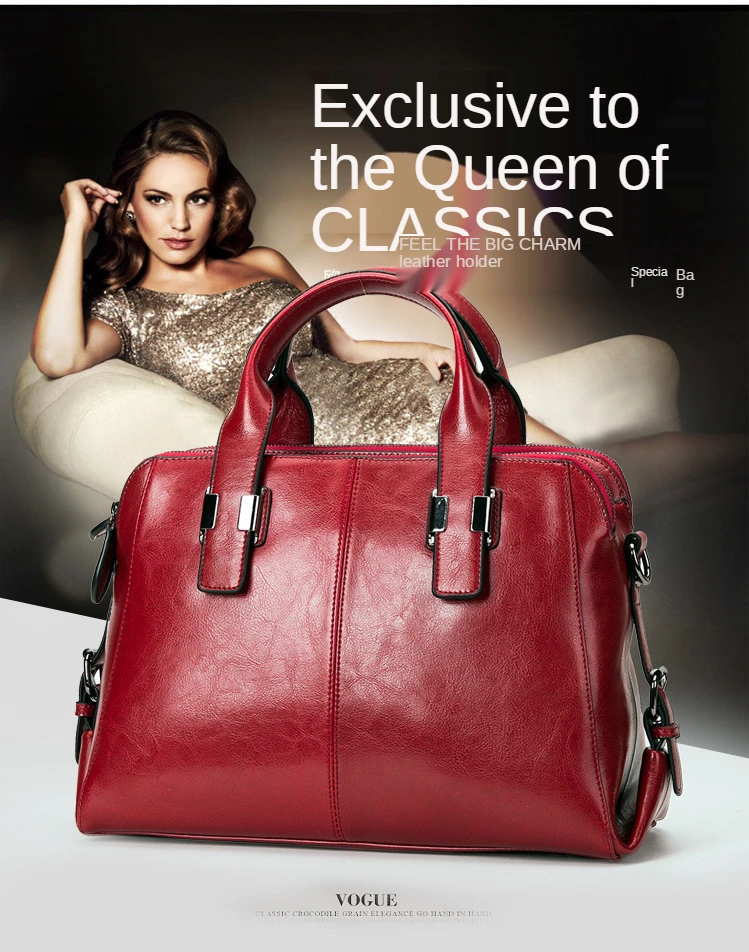 

Fashion Leather Handbags Large Bags 2021 New Simple Leather Messenger Bag