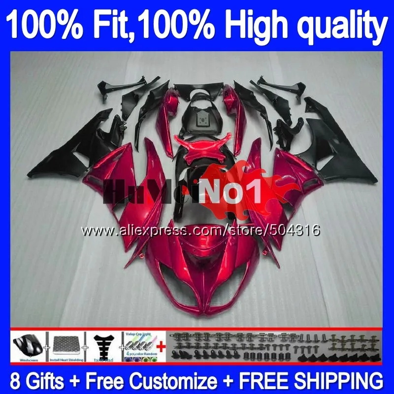 

Инъекции для KAWASAKI ZX 636 ZX636 ZX6R 13, 14, 15, 16, 17, 80MC. 13 ZX 6R ZX-636 ZX-6R 2013 2014 2015 2016 2017 красный жемчуг обтекатель