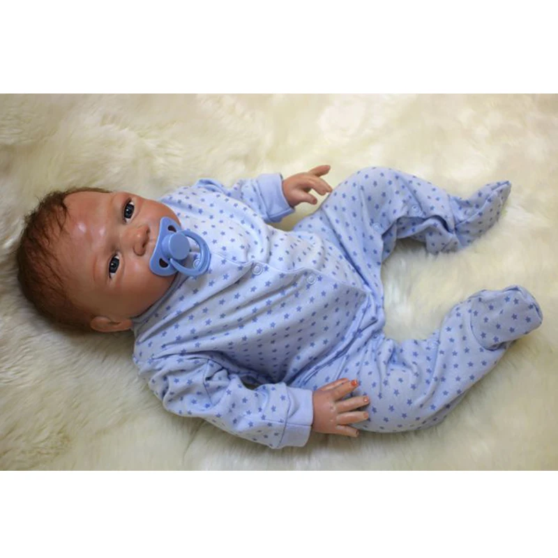 Кукла Reborn для мальчиков 18 дюймов полностью силиконовая виниловая Baby Dolls