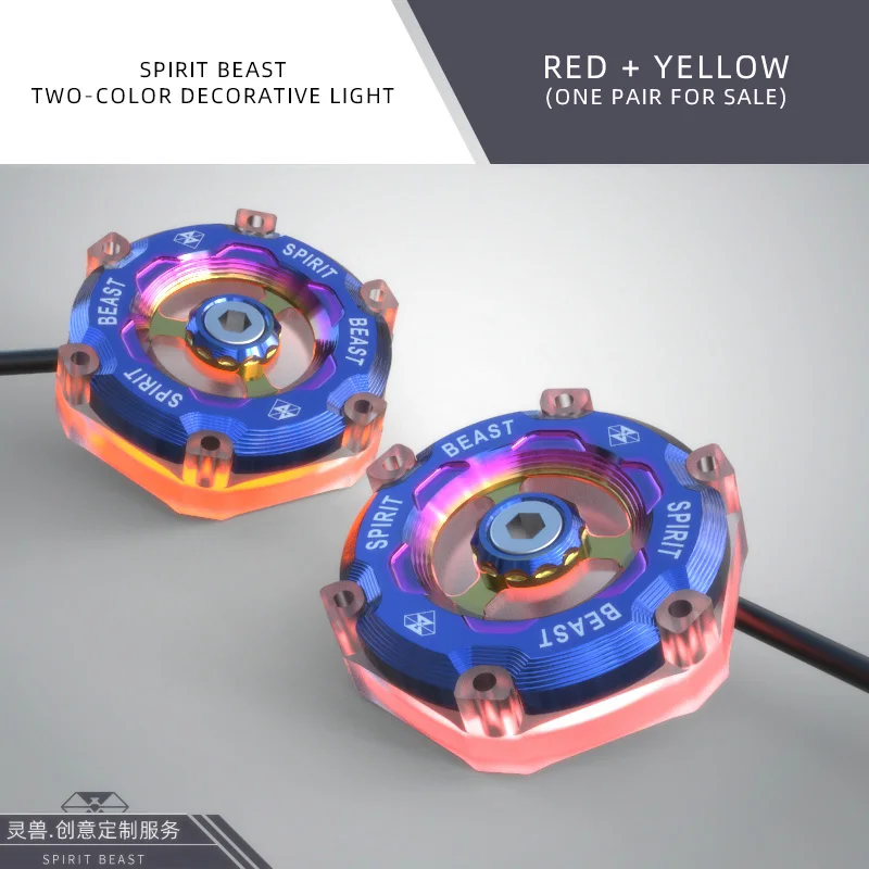 blue red Аксессуары для мотоциклов, предупреждающие знаки, светодиодный фонарь, украшение автомобиля, форма тела, светоотражающая карта, украшение для мотокросса - Цвет: blue red