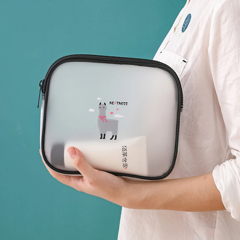 Прозрачная косметичка из ПВХ женская в Корейском стиле сумка для туалетных