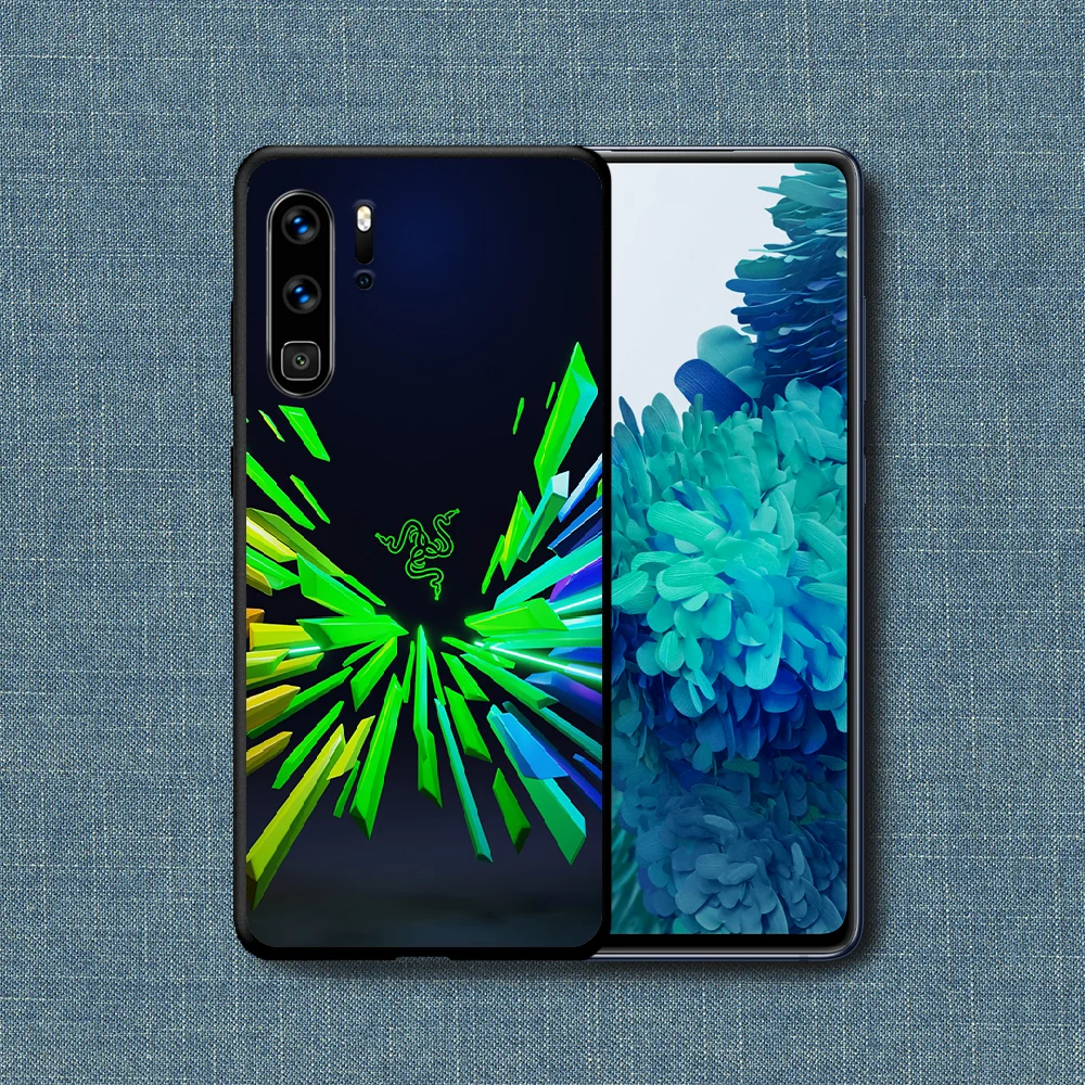 

RAZER Snake Brand Phone Case For Huawei P Mate Smart 10 20 30 40 Lite Z 2019 Pro black Waterproof Luxury Cover Pretty Prime 3D