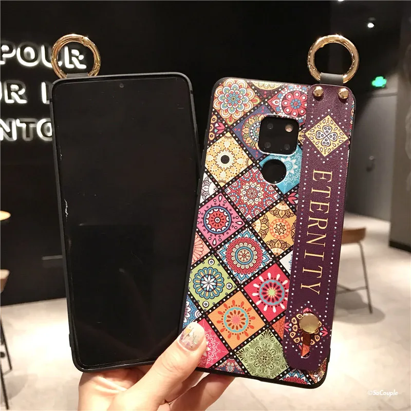 Ремешок на запястье Мягкий ТПУ чехол для телефона huawei P30 P20 Pro P10 plus mate 10 20 30 Nova 3i 5i