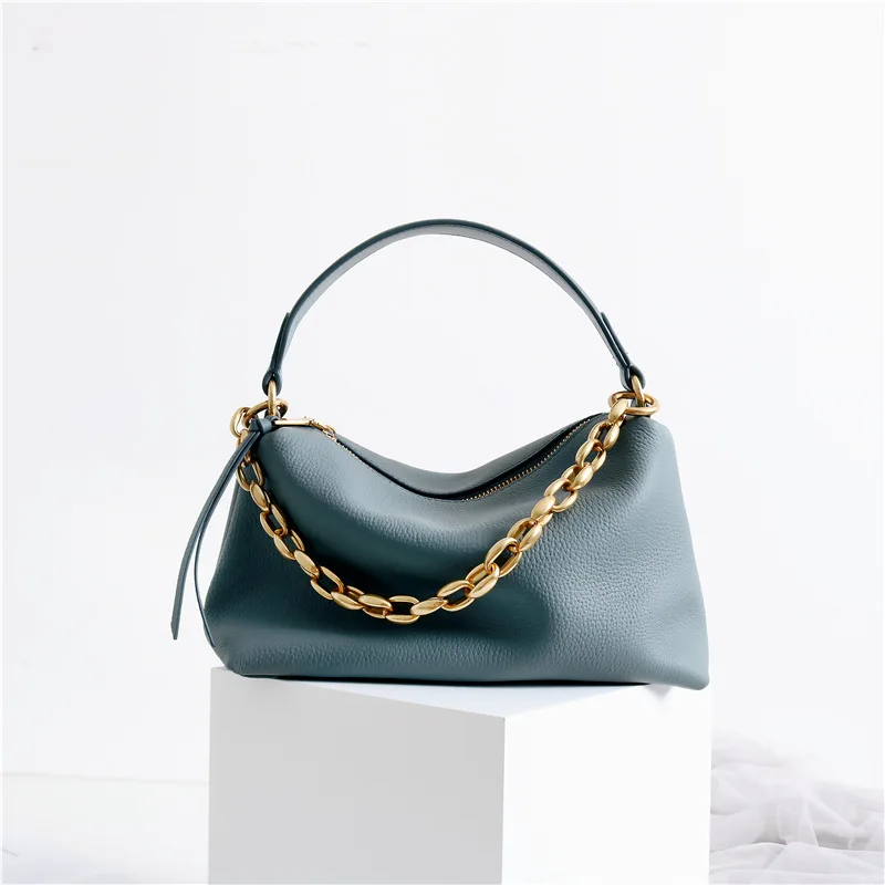 

Genuine Cow Leather Ladies Hand Bags Fashion Female Soft Women Shoulder Bag Chains Large Capacity Crossbody Bags For Woman Totes