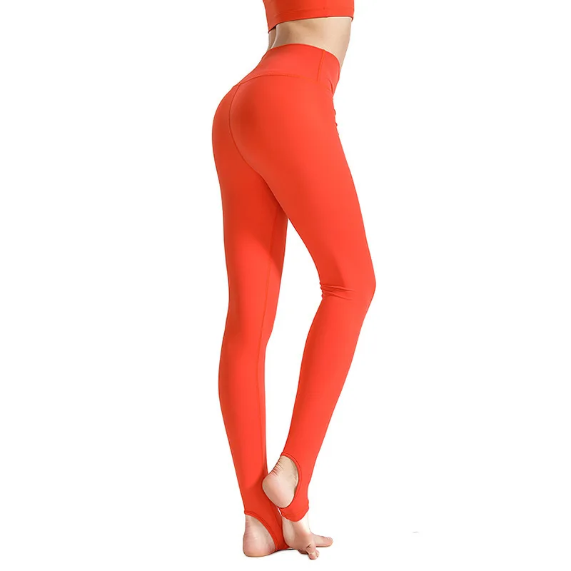 

Foot Yoga Pants Women's Buttocks Slimming Solid Color Fitness Trousers Summer Running Leggings Wicking Gym Sportswear Lady 2021