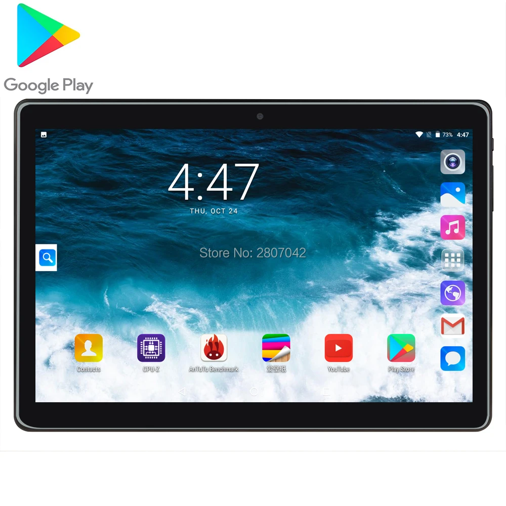 10 дюймовый планшет с четырёхъядерным процессором ОЗУ 32 ГБ ПЗУ 5 МП 2020x9 0 Android