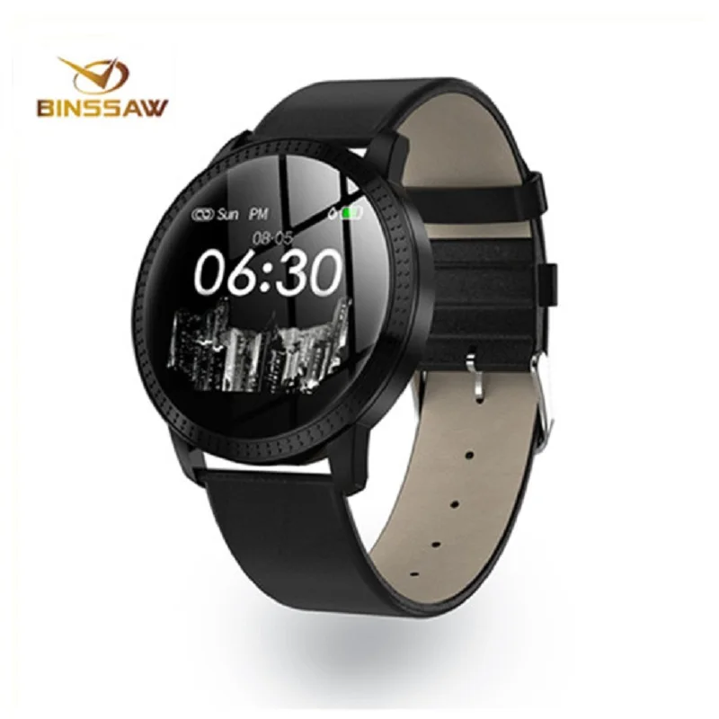 Смарт часы Binssaw CF18 с цветным OLED экраном для мужчин и женщин модный фитнес трекер