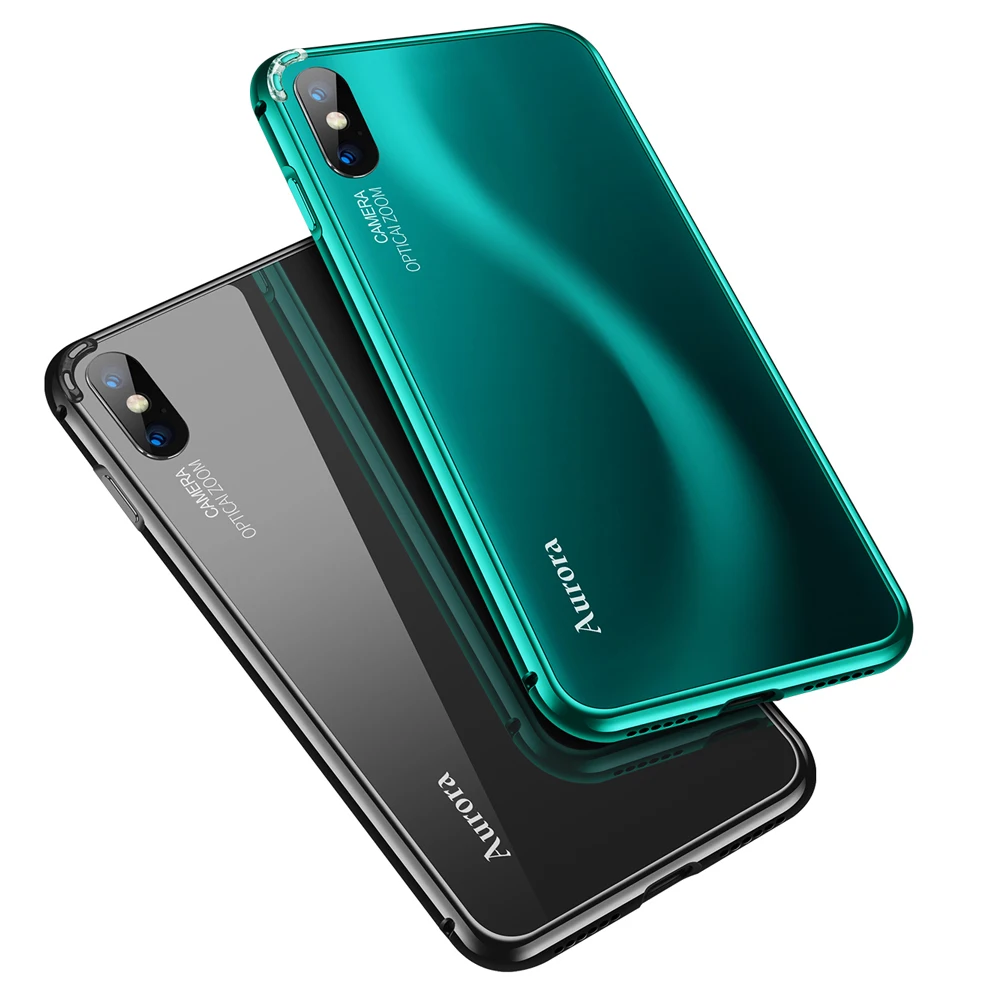Чехол LUPHIE для iPhone Xs Max XR X 7 8 Plus Ультратонкий защитный чехол с металлическим оправа