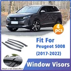 Оконный козырек для Peugeot 5008 2017-2022, вентиляционная крышка, отделка, навесы, защита от солнца, дождя, дефлектор, автоаксессуары
