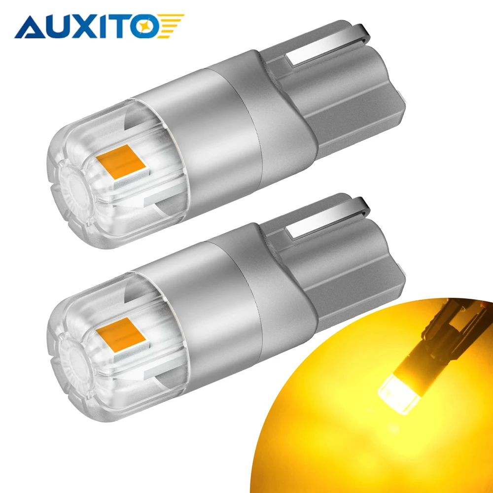 

Светодиодная лампа для салона автомобиля AUXITO 2x T10, лампа для чтения боковых габаритных огней для BMW, Audi, VW, Fiat, Ford, желтого, белого, красного цве...