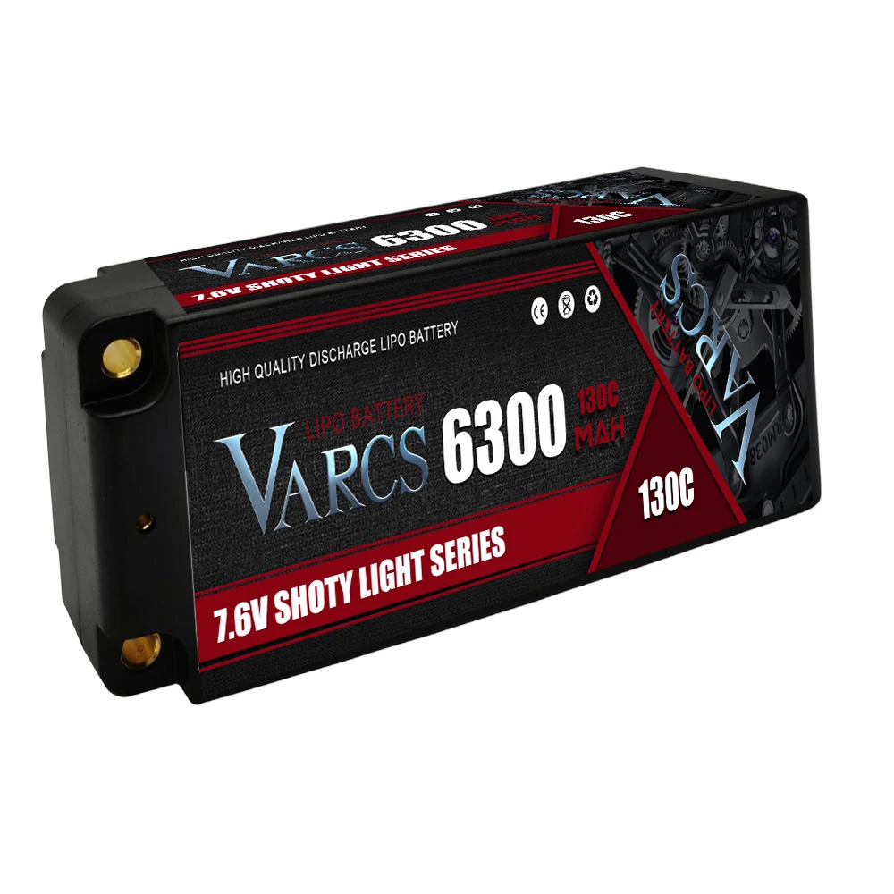 VARCS-bater&iacute;a Lipo 2S 7,6 V 6300mah 130C 260C 4mm 5mm Graphene Buggy todoterreno RC 1/10-4