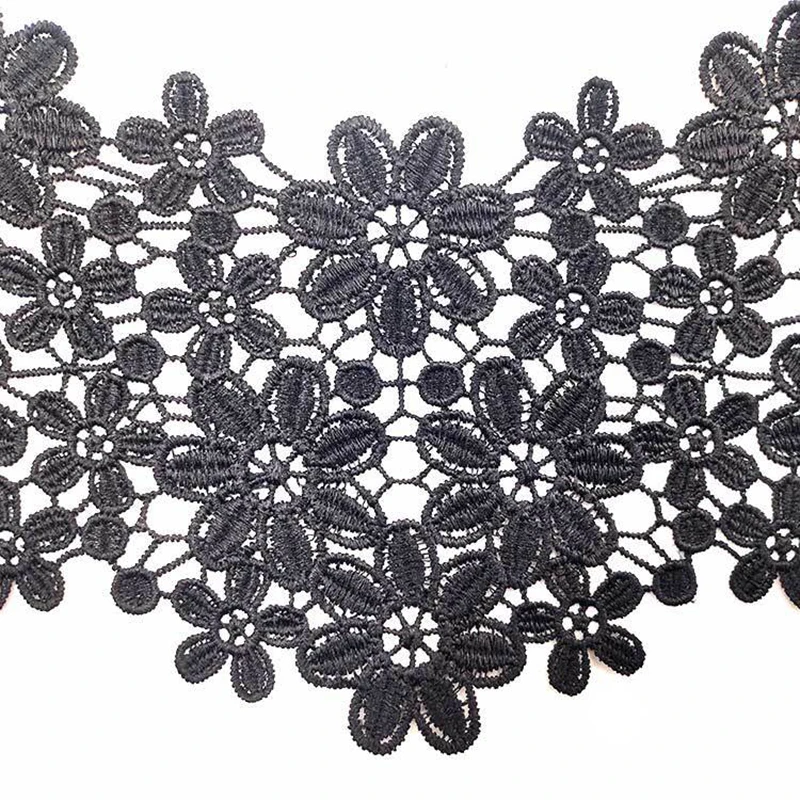 

High Quality White Lace Fabic Embroidered Applique Neckline for Lace Fabric Sewing Supplies Scrapbooking 45*27cm