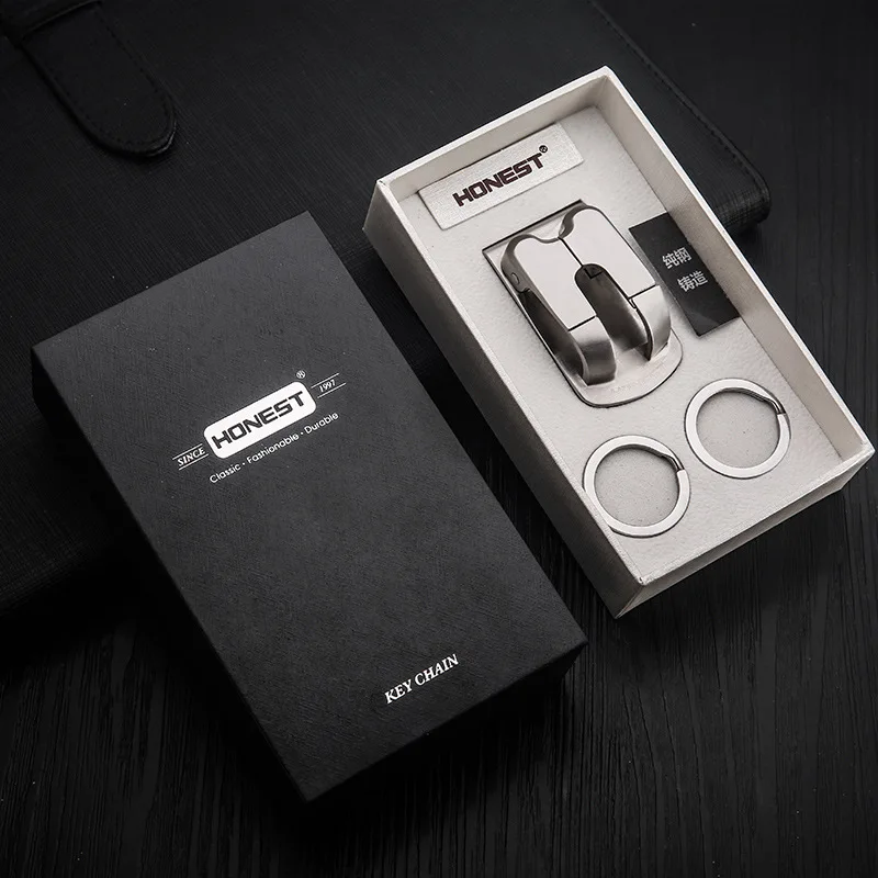 Изысканный автомобильный брелок из нержавеющей стали 304 для ключей с мотоциклом