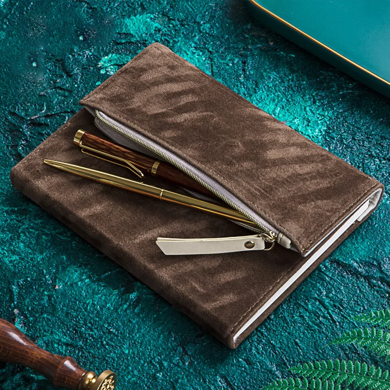 Блокнот органайзер замшевый на молнии зиму 2020|Записные книжки| |