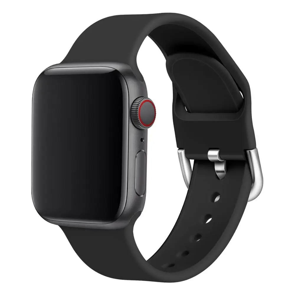 Sport Silicone BraceletS trap For Apple Watch 5 4 band 38 42mm iWatch 44 40mm correa for watch 3 Accessories | Наручные часы