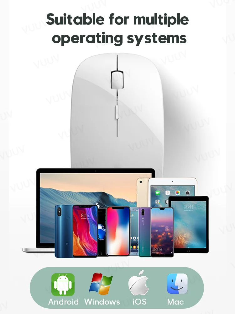Мышь для iPad перезаряжаемая мышь совместима с Bluetooth 6 7 8 поколения Pro 11 12 9 2018 2020 Air 2 3 4