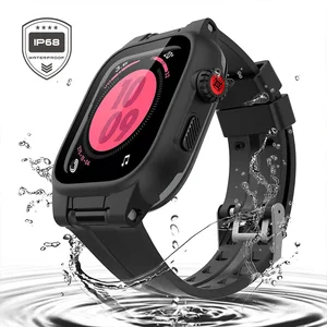 4244mm waterproof case for apple watch series 6 5 4se full sealed protective iwatch case with built in screen protector free global shipping