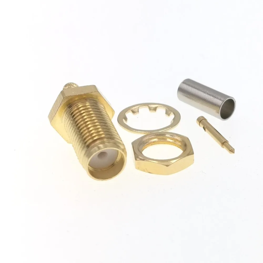 10 шт. женский разъем штырьковый обжимной радиочастотный коаксиальный