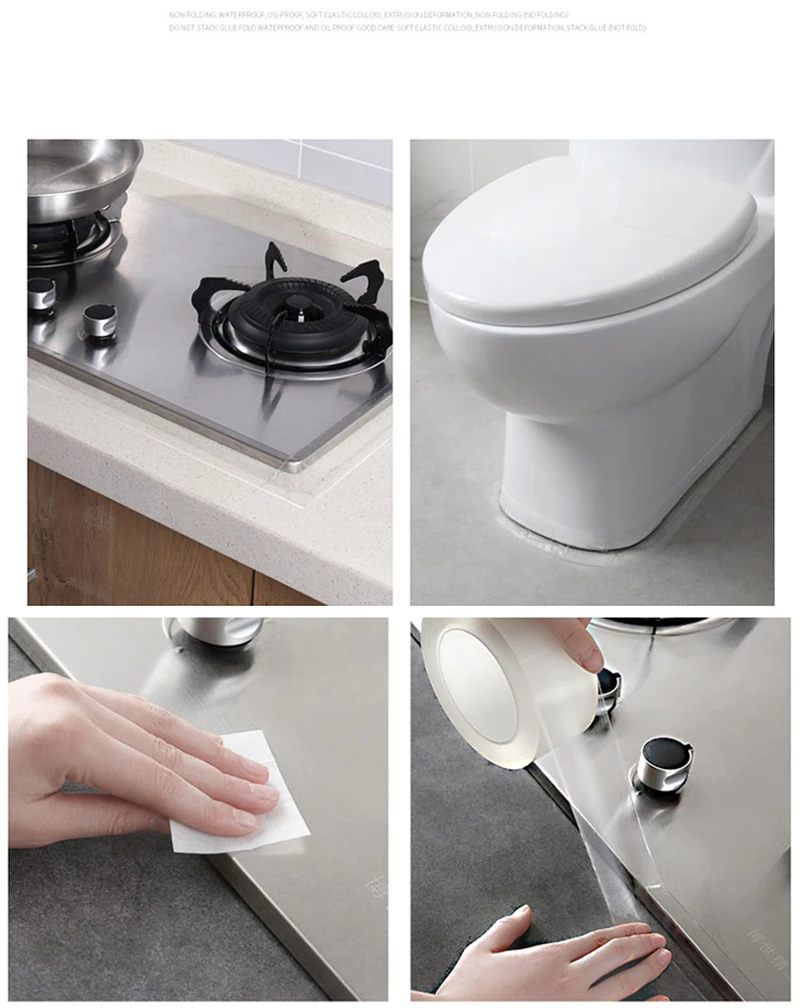

Transparent Nano Tape Mildewproof bathoom Home Tracesless Wall Sticker Gap Adhesive Kitchen Sink Seamless Strong Waterproof Tape