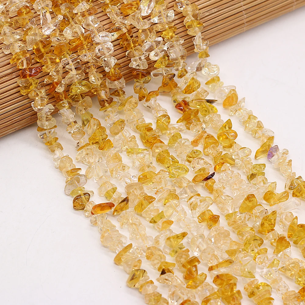 

Natural Crystal Citrines Stone Beads for Women Bracelet Necklace Jewelry DIY Accessories Gift Size 3x5-4x6mm Length 40cm