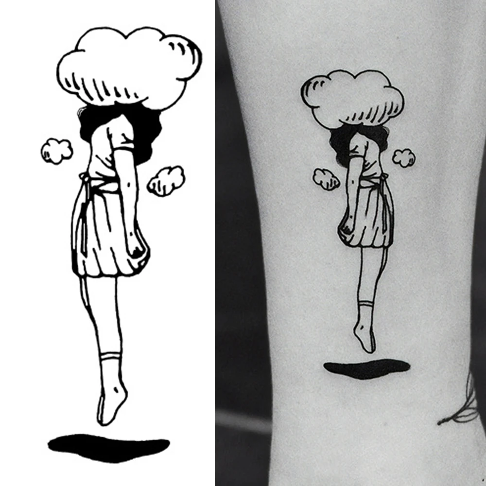 Поддельные татуировки Водонепроницаемый Временная тату наклейка для КИТ Луны