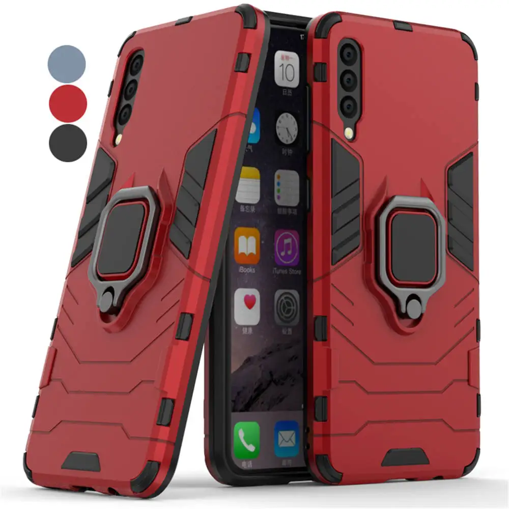 Жесткий кольцо Броня чехол для samsung A10 A20 A30s A40S A50s A60 A70 a70s A80 A90 5G galaxy a7 a9 a8 plus противоударный чехол-накладка