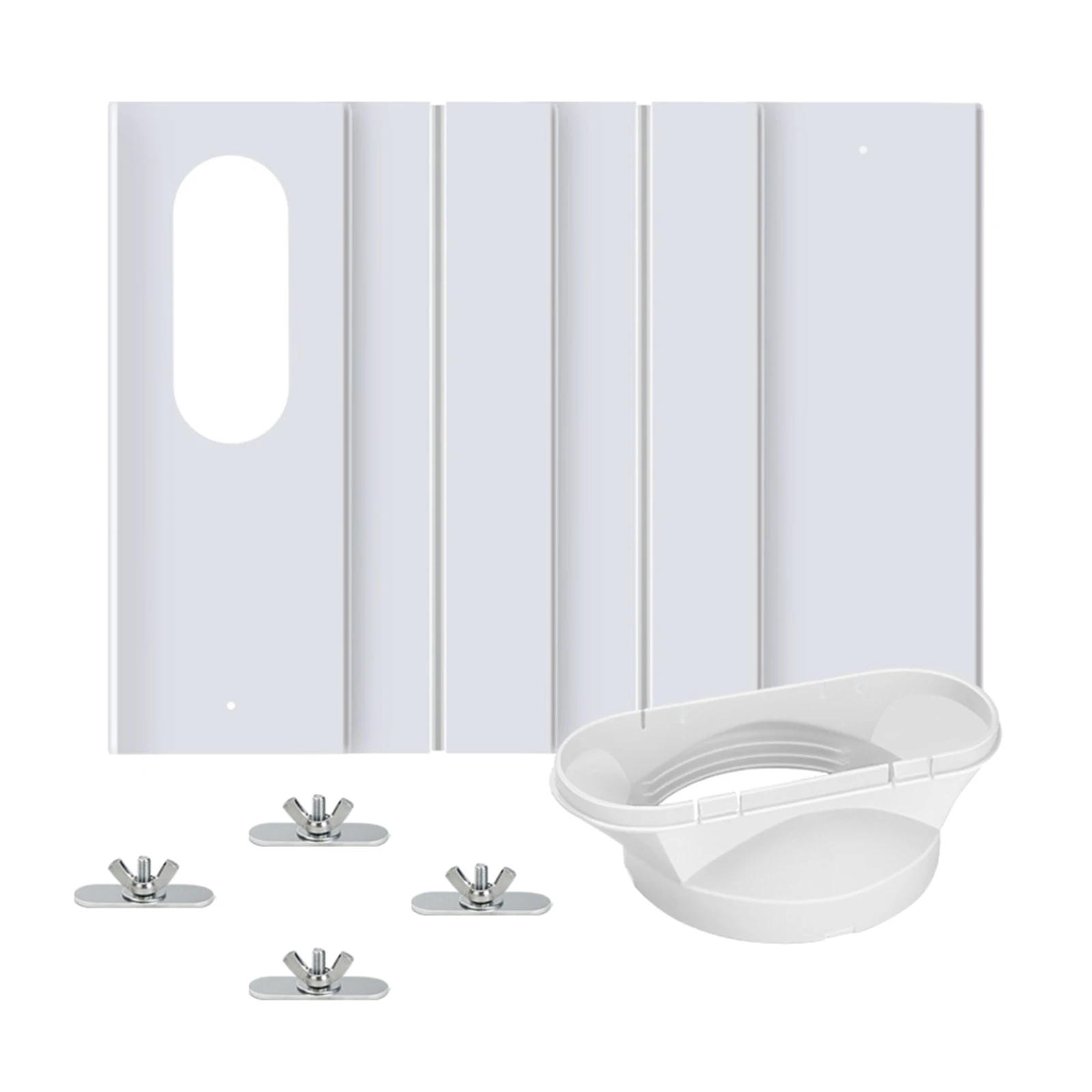 

Portable Air Conditioner Window Kit with Coupler Window Seal Wind Shields White