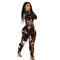womens jumpsuit and rompers sexy knit christmas print winter long pants tight romper party streetwear one piece overalls