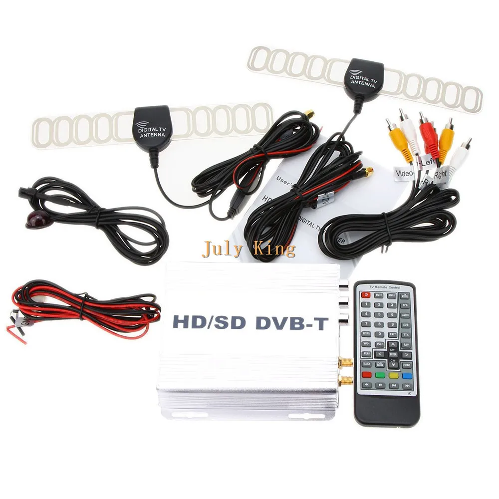 ТВ приставка DVB T (HD/SD AV IN) автомобильный мобильный цифровой приемник MPEG4
