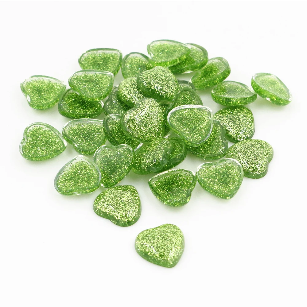 Новая мода 40 шт 12 мм Сердце Стиль Смешанные Цвета плоская задняя крышка Кабошоны