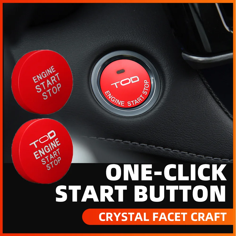 

1pcs for Toyota TRD Car Engine Start Button Replace Cover Stop Switch Car Accessories Decor