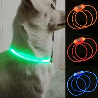 new led flashing dog collar pet safety belt waterproof light