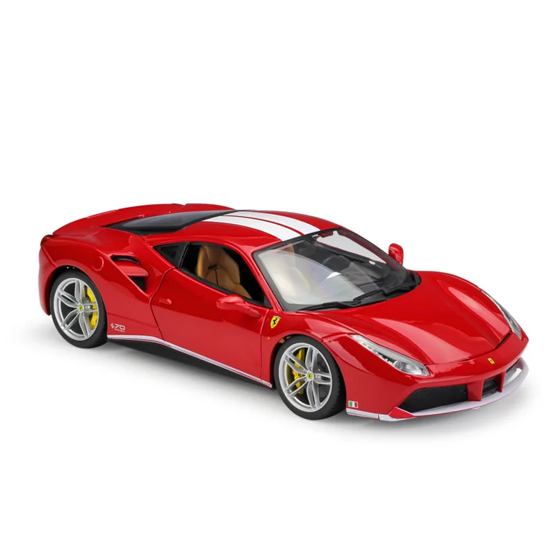 Модель автомобиля Bburago Ferrari 488GTB модель из сплава в подарок игрушка 1:18|Наземный