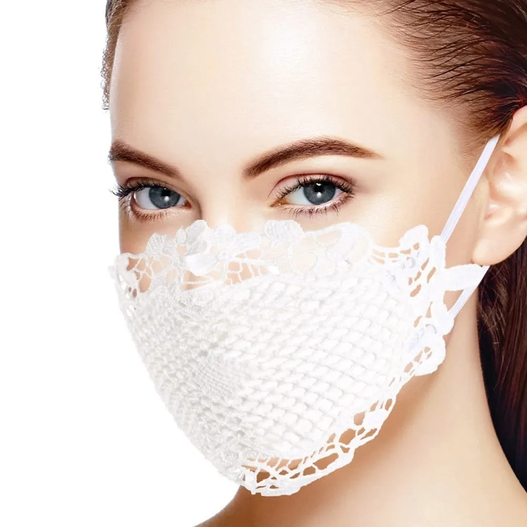 

Headband Delicate Lace Applique Washable and Reusable Mouth Face Mask Facemask mscara # mascarillas masks