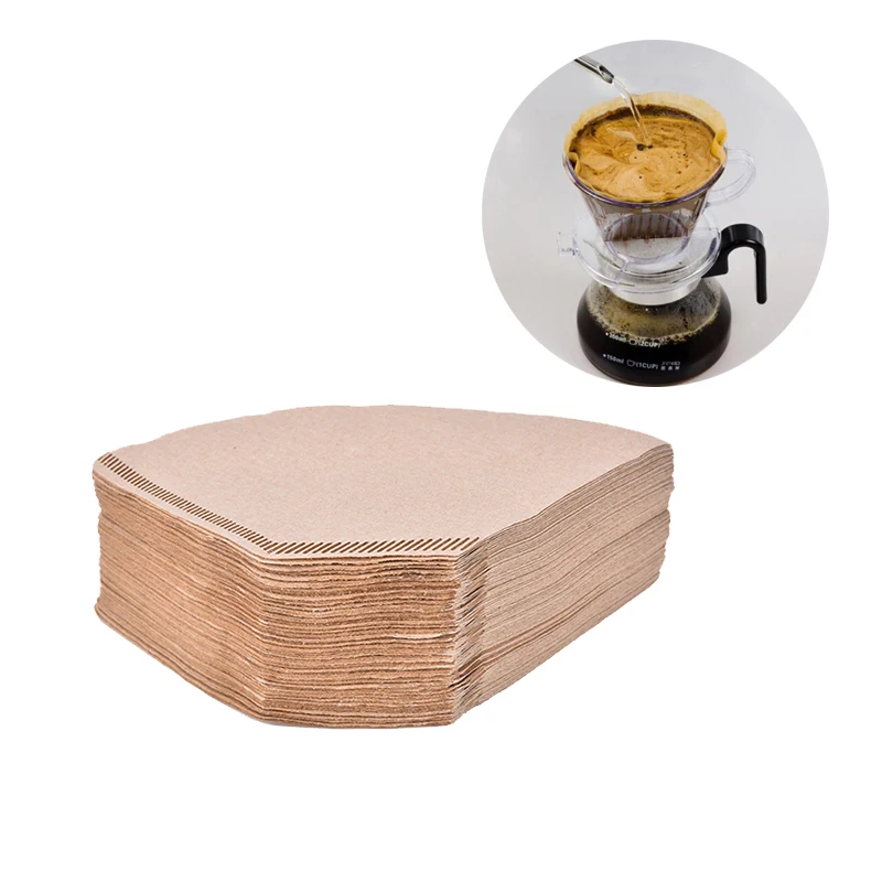 

100 штук пакет 102 оригинальный деревянный ручной капельный бумажный фильтр для кофе эспрессо кофе фильтры бумаги