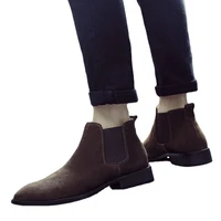spring and summer mens chelsea leather martin casual height increasing insole trendy all matching breathable ankle boots