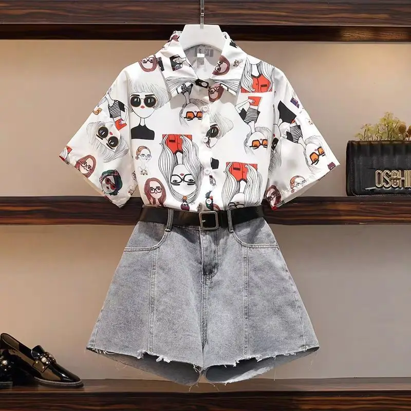 

Women's shirts summer 2021 New thin cute printed shirt Loose student Oversized blouse girls fashion Casual short-sleeve top